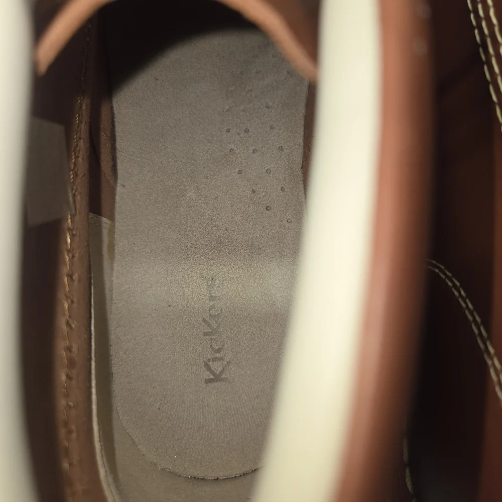Kickers Kick Hi Men's Size 46 Brown Lace Up Leather Boots New